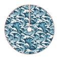 thumbnail image 1 of Sikiie Ocean Waves Christmas Tree Skirt, Christmas Tree Decorations, Christmas Decor, Tree Mat Decoration(30-48IN)-36", 1 of 6