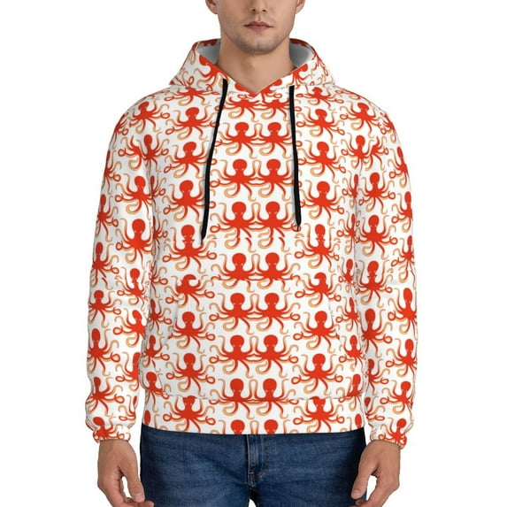 Sikiie Octopuses1 Men's Hoodie, Essentials Hoodie, Sweatshirt, Pullover Hooded Sweatshirt for Men-Large