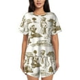 thumbnail image 1 of Sikiie Olive Picking Womens Pajama Sets Short Sleeve Top With Pants Sleepwear 2 Piece Lounge Set-Medium, 1 of 6