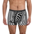 thumbnail image 1 of Sikiie Optical Zebra Illusion Print Men's Boxer Briefs, Elastic Waistband Boxer Briefs Leggings-XX-Large, 1 of 5