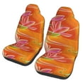 thumbnail image 1 of Sikiie Orange Flower Psychedelic Car Seat Protector 2 Pack Car Seat Cushion Mat, Car Seat Covers for SUV, Truck, Van, 1 of 7