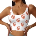 thumbnail image 1 of Sikiie Orange Fox Print Strappy Sports Bra for Women Padded Push Up Sports Bra Athletic Running Sports Bra Workout Bra Yoga Bra, 1 of 5