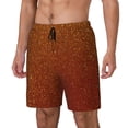 thumbnail image 1 of Sikiie Orange Glitter Print Men's Double Layer Swimming Trunks, Adjustable Waistband and Pockets Sports Swimming Trunks, Beach Swimwear-XX-Large, 1 of 6