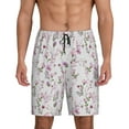 thumbnail image 1 of Sikiie Orchids Flowers Mens Pajama Shorts, Lightweight Lounge Pant with Pockets Soft Sleep Pj Shorts for MenSmall, 1 of 6