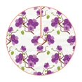 thumbnail image 1 of Sikiie Orchids Flowers Nativity Christmas Tree Skirt, Jesus Christian Winter Holiday Tree Mat Decoration(30-48IN)36", 1 of 6