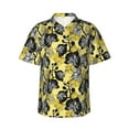 thumbnail image 1 of Sikiie Orchids Flowers Print Men's Hawaiian Shirt, Summer Beach Button Pocket Short Sleeve T-Shirt,X-Large, 1 of 7