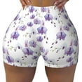 thumbnail image 1 of Sikiie Orchids Flowers Print Workout Shorts Women Scrunch Butt Gym Shorts Seamless High Waist Tummy Control Yoga Biker Athletic Shorts, 1 of 5