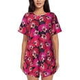 thumbnail image 1 of Sikiie Orchids Flowers Womens Pajama Sets Short Sleeve Top With Pants Sleepwear 2 Piece Lounge SetXX-Large, 1 of 6
