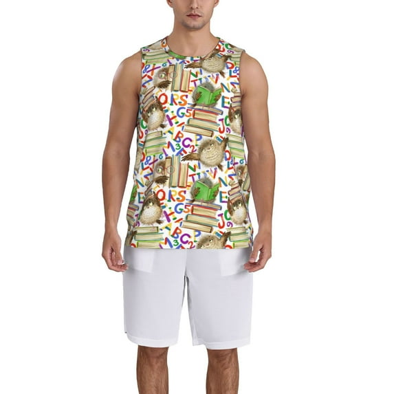 Sikiie Owl Back To School Basketball Jersey Reversible Men's Mesh Athletic Sports Shirts Training Practice S-4XLXX-Large