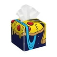 thumbnail image 1 of Sikiie PLANETA EN FORMA DE PIZZA Leather Tissue Box Cover Square, tissue box holder - 5.2”x5.2”x5.2”, 1 of 7