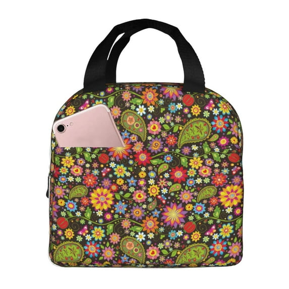 Sikiie Paisley7 Lunch Bag for Women & Men Adult Insulated Lunch Box, Food Lunch Containers Lunch Tote Bags for Work, Travel, Outdoor