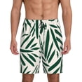 thumbnail image 1 of Sikiie Palm Branch With Leaves Mens Pajama Shorts, Lounge Pant, Men's shorts，Sleep Pj Shorts for Men-3X-Large, 1 of 6