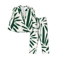 thumbnail image 1 of Sikiie Palm Branch With Leaves Women's Long-Sleeve Shirt and Full-Length Bottom Pajama Set (s-xxl)-XX-Large, 1 of 7
