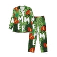 thumbnail image 1 of Sikiie Palm Leaves And Tropical Flowers Mens Pajama Set, Soft Warm Long Sleeve Sleepwear, Cozy Button-Down Pjs for Men-Large, 1 of 7
