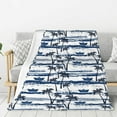 thumbnail image 1 of Sikiie Palm Tree Cozy Flannel Fleece Throw Blanket: Lightweight & Thick for All Seasons - Perfect for Women, Men, & Kids"80"x60", 1 of 6
