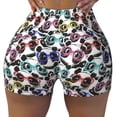 thumbnail image 1 of Sikiie Panda And Glasses Print Workout Shorts Women Scrunch Butt Gym Shorts Seamless High Waist Tummy Control Yoga Biker Athletic Shorts, 1 of 5