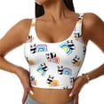 thumbnail image 1 of Sikiie Panda And Rainbow Sports Bra for Women, Sports Bra Athletic Running Sports Bra, Workout Bra, Yoga Bra-Large, 1 of 8