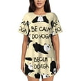thumbnail image 1 of Sikiie Panda Doing Yoga Womens Pajama Sets Short Sleeve Top With Pants Sleepwear 2 Piece Lounge SetMedium, 1 of 6