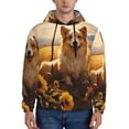 thumbnail image 1 of Sikiie Pastoral Sunflower Corgi Men's Hoodie, Essentials Hoodie, Sweatshirt, Pullover Hooded Sweatshirt for Men-4X-Large, 1 of 7