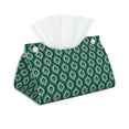 thumbnail image 1 of Sikiie Peacock'S Tail Leather Tissue Box Cover Rectangle, Long Tissue Box Cover, Tissue Box Holder, Tissue Holder for Bathroom, 1 of 7