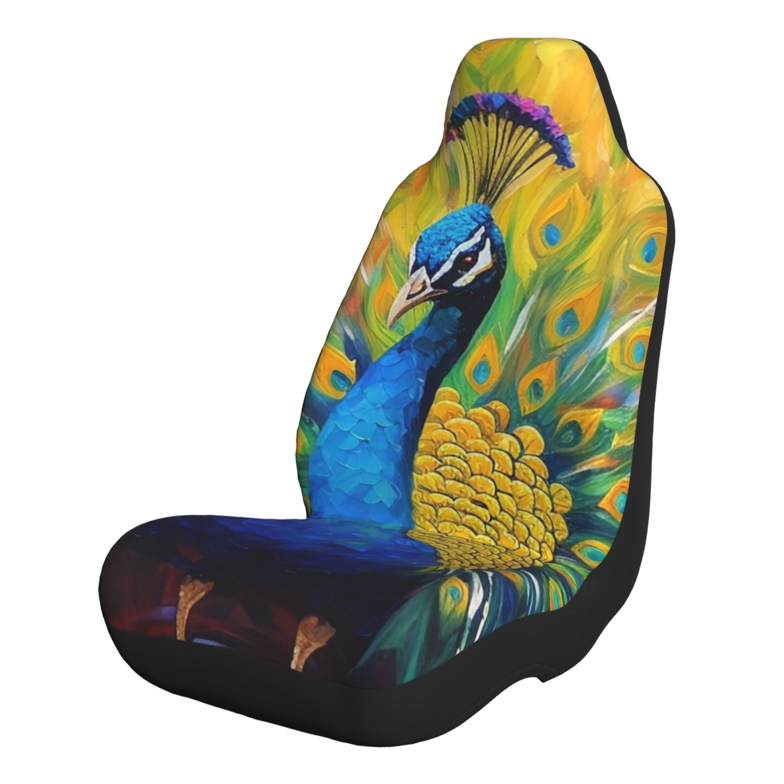 Sikiie Peacocks Car Seat Covers 2PCs Front Car Seat Covers Universal