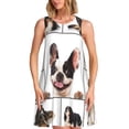 thumbnail image 1 of Sikiie Pedigree dogs collage Print Women's Sleeveless Dress with Pockets Round Neck Sundress, Suitable for Daily, Office, Vacation Summer Wear, 1 of 7
