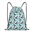 thumbnail image 1 of Sikiie Penguins Dolphins Whales Drawstring Backpack Drawstring Bags, Draw String Back Bag for Sports, Gym, Travel, Swimming, Beach-Medium, 1 of 6