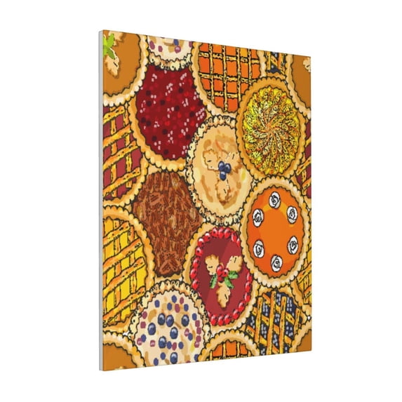 Sikiie Pies Print Canvas Decorative Hanging Painting, Anti-shrinkage Hanging Frame, Suitable for Home, Office Wall Decorations