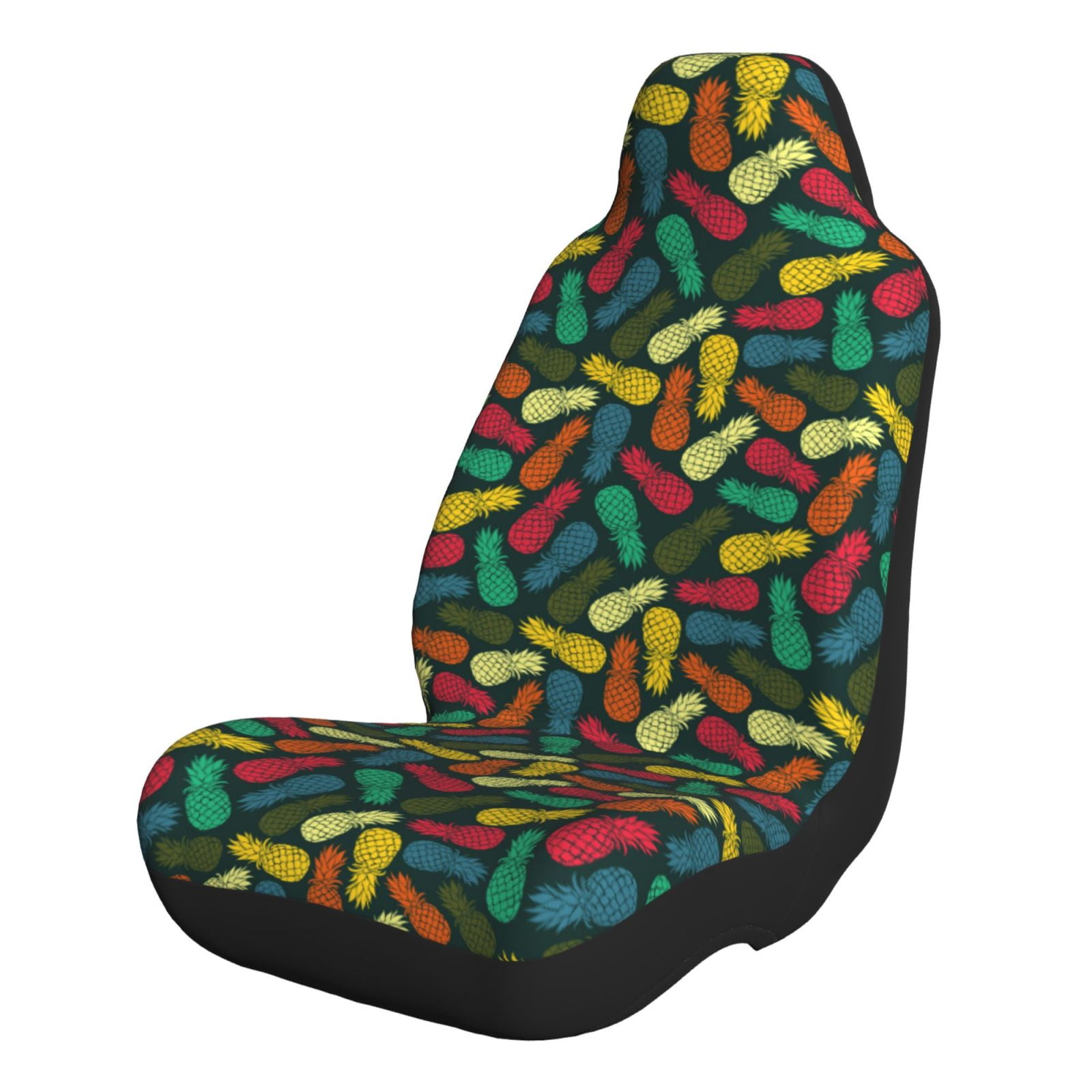 Sikiie Pineapple Fruit Colorful Car Seat Covers 2PCs Front Car Seat