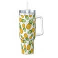 thumbnail image 1 of Sikiie Pineapple Insulated Stainless Water Bottle Lid Travel Mug Cup Insulated Tumblers Cup 40oz Ice Bully With Handle, 1 of 8