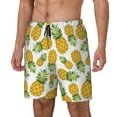 thumbnail image 1 of Sikiie Pineapple Print Men's Double Layer Swimming Trunks, Adjustable Waistband and Pockets Sports Swimming Trunks, Beach Swimwear-X-Large, 1 of 6