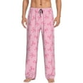 thumbnail image 1 of Sikiie Pink Bows Pajama Pants Men, PJ Bottoms, Sleep & Lounge Pants-Small, 1 of 6