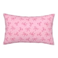 thumbnail image 1 of Sikiie Pink Bows Print Plush Pillow Cover, Wrinkle-proof and Stain-resistant Pillow Protector without Pillow Core, Home Decoration-20"x30", 1 of 6