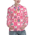 thumbnail image 1 of Sikiie Pink Christmas Cheer Women's Casual Hoodies Long Sleeve Lightweight Pullover Tops Loose Sweatshirt-Large, 1 of 7