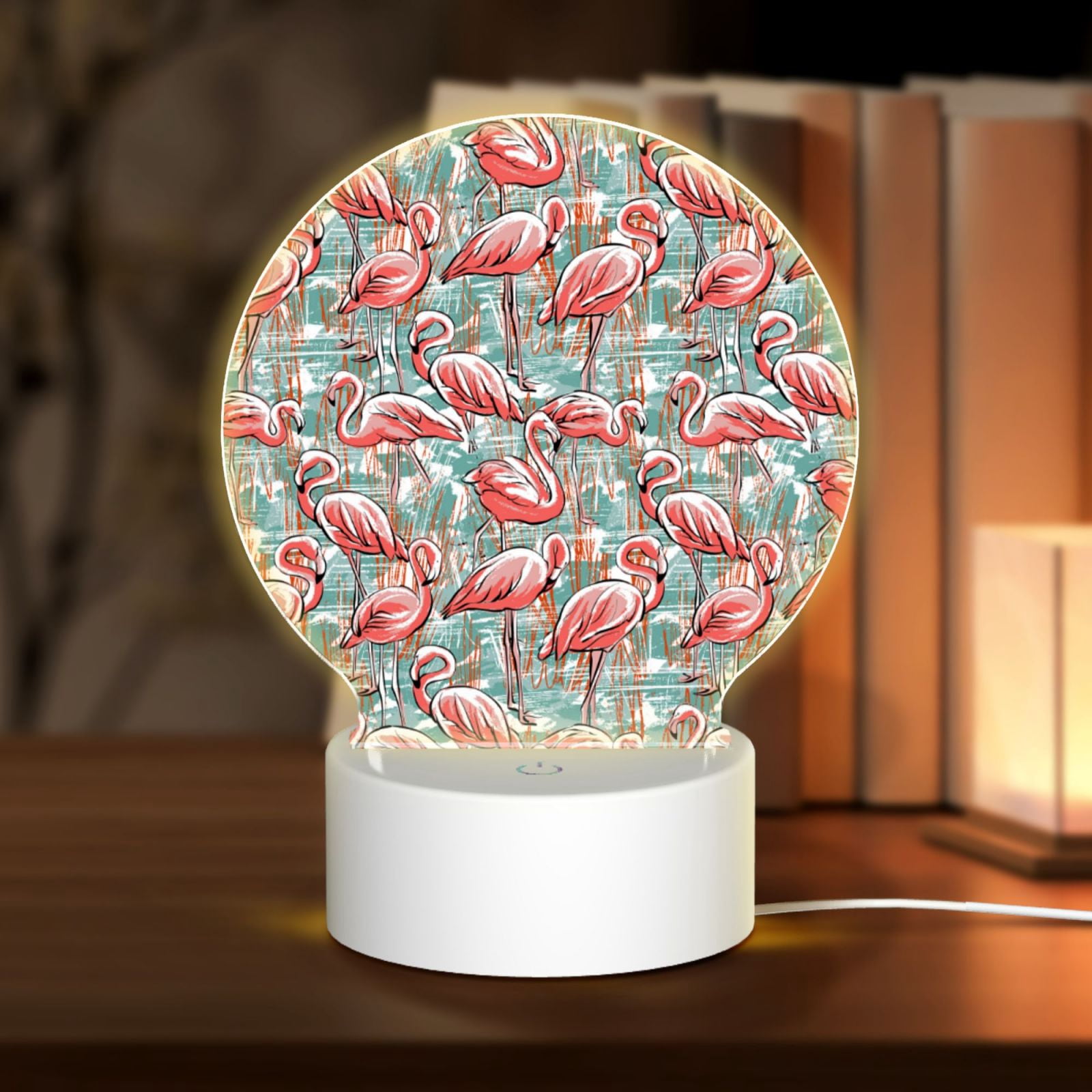Sikiie Pink Flamingo Acrylic Night Light Gift Custom Acrylic Night ...