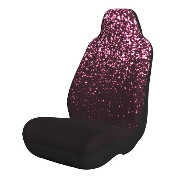Sikiie Pink Glitter Sparkles A Car Seat Covers 2PCs Front Car Seat Covers Universal fit for Most Cars SUVs and Trucks-2 PCS