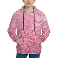 thumbnail image 1 of Sikiie Pink Glitter Youth Hoodie Sweatshirt Pullover Hooded Classic Casual Essentials Hoodiefor Boys Girls Kids -Small, 1 of 6
