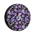 thumbnail image 1 of Sikiie Pink purple rainbow flower butterfly PVC Leather Spare Tire Wheel Cover Spare Tire Cover, for Car Truck SUV Camper Trailer Universal Fit(14-17in)-16 inch, 1 of 6