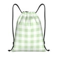 thumbnail image 1 of Sikiie Pistachio Green Checkboard Drawstring Backpack Drawstring Bags, Draw String Back Bag for Sports, Gym, Travel, Swimming, Beach-Medium, 1 of 6