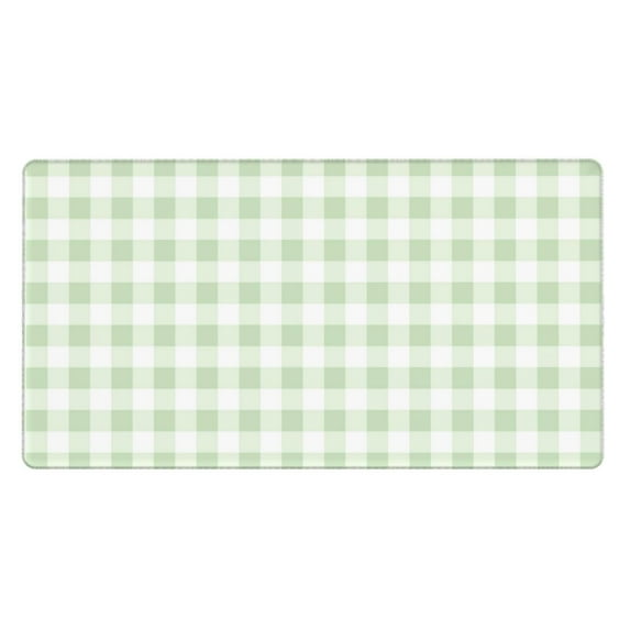 Sikiie Pistachio Green Checkboard Mouse Pad, 16x29.5 Mousepad Desk Mat in Anti-Slip Rubber Mousepads Mat for Game Office Laptop Computer