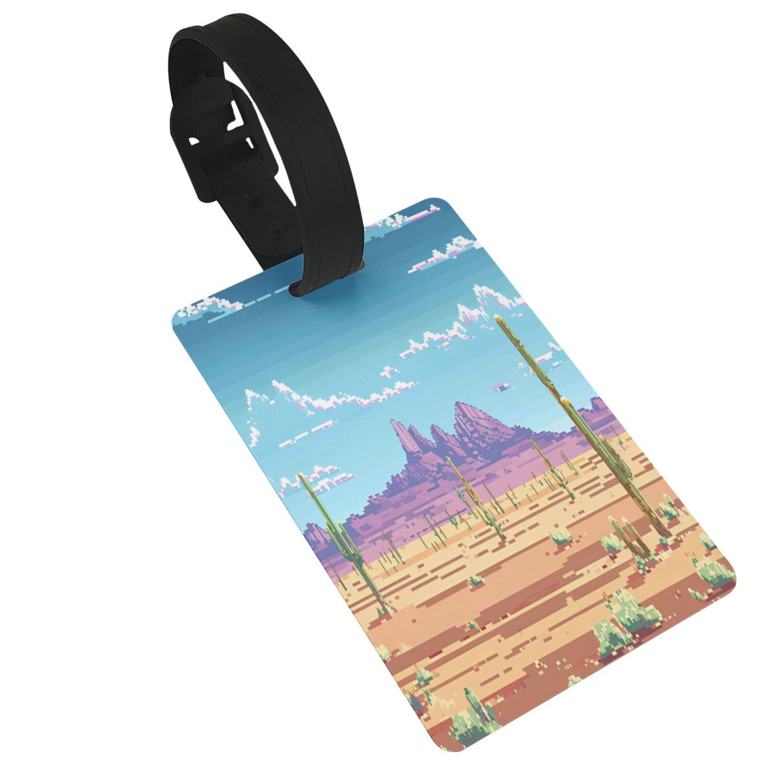 Sikiie Pixel Desert Landscape Luggage Tags Privacy Cover ID Label ...