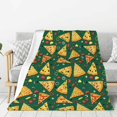 thumbnail image 1 of Sikiie Pizza Cozy Flannel Fleece Throw Blanket: Lightweight & Thick for All Seasons - Perfect for Women, Men, & Kids"60"x50", 1 of 6