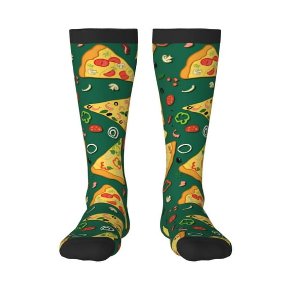 Sikiie Pizza Knee Socks, High Socks Long Stretchy Sock Women Knee High Stocking, Long Socks for Women