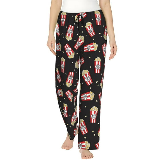 Sikiie Popcorn Women’s Ultra-Soft Comfy Lounge Pants Sleepwear Comfy Lounge Pants Drawstring Sleep Bottoms with PocketsSmall