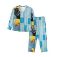 thumbnail image 1 of Sikiie Prague Ratter Dog in Bathtub Women's Long-Sleeve Shirt and Full-Length Bottom Pajama Set (s-xxl)-Large, 1 of 7