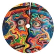 thumbnail image 1 of Sikiie Psychedelic Faces Colorful 30-48 inches {designName} Print Christmas Tree Skirt Snowman Xmas Tree Skirt with Edge Christmas Decorations for Holiday Party-30", 1 of 7