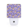 thumbnail image 1 of Sikiie Pugs and Flowers Led Night Light, Warm White,Cool White Lights for Bathroom,Hallway,Bedroom, Kids Room-US, 1 of 7