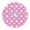 thumbnail image 1 of Sikiie Purple And White Polka Dot Nativity Christmas Tree Skirt, Jesus Christian Winter Holiday Tree Mat Decoration(30-48IN), 1 of 6