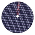 thumbnail image 1 of Sikiie Purple and Blue Squares 30-48 inches {designName} Print Christmas Tree Skirt Snowman Xmas Tree Skirt with Edge Christmas Decorations for Holiday Party48", 1 of 7