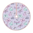 thumbnail image 1 of Sikiie Purple Butterfly Nativity Christmas Tree Skirt, Jesus Christian Winter Holiday Tree Mat Decoration(30-48IN), 1 of 6